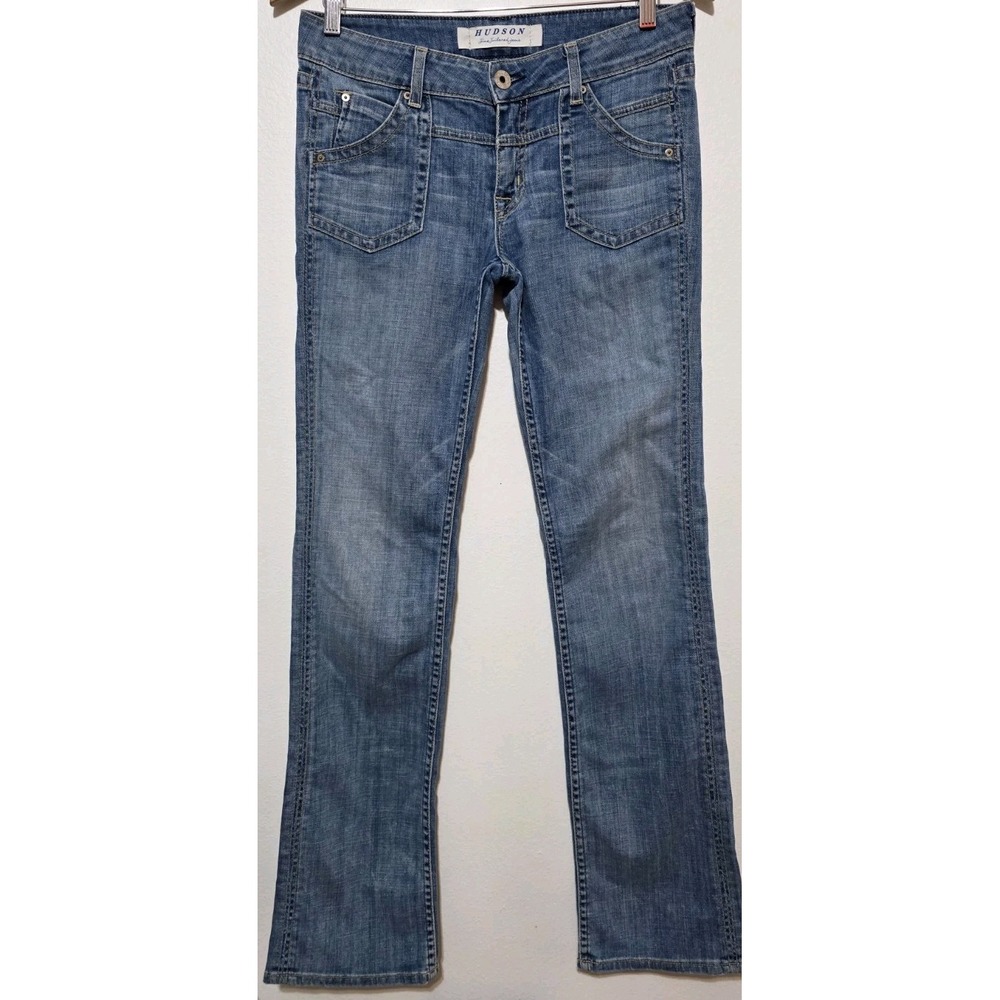 RARE Hudson Jeans Women's Flare Wide Leg in Medium Blue Denim